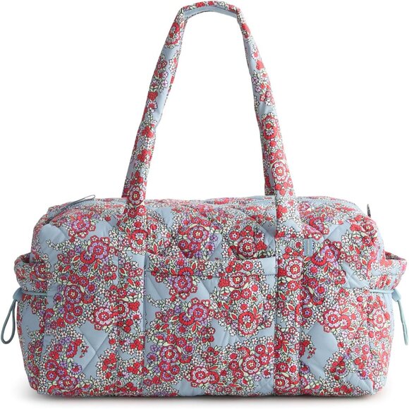 Women's Featherweight Original Nylon Duffel Bag Paisley Bouquet  TSA-Approved Li - Picture 4 of 7
